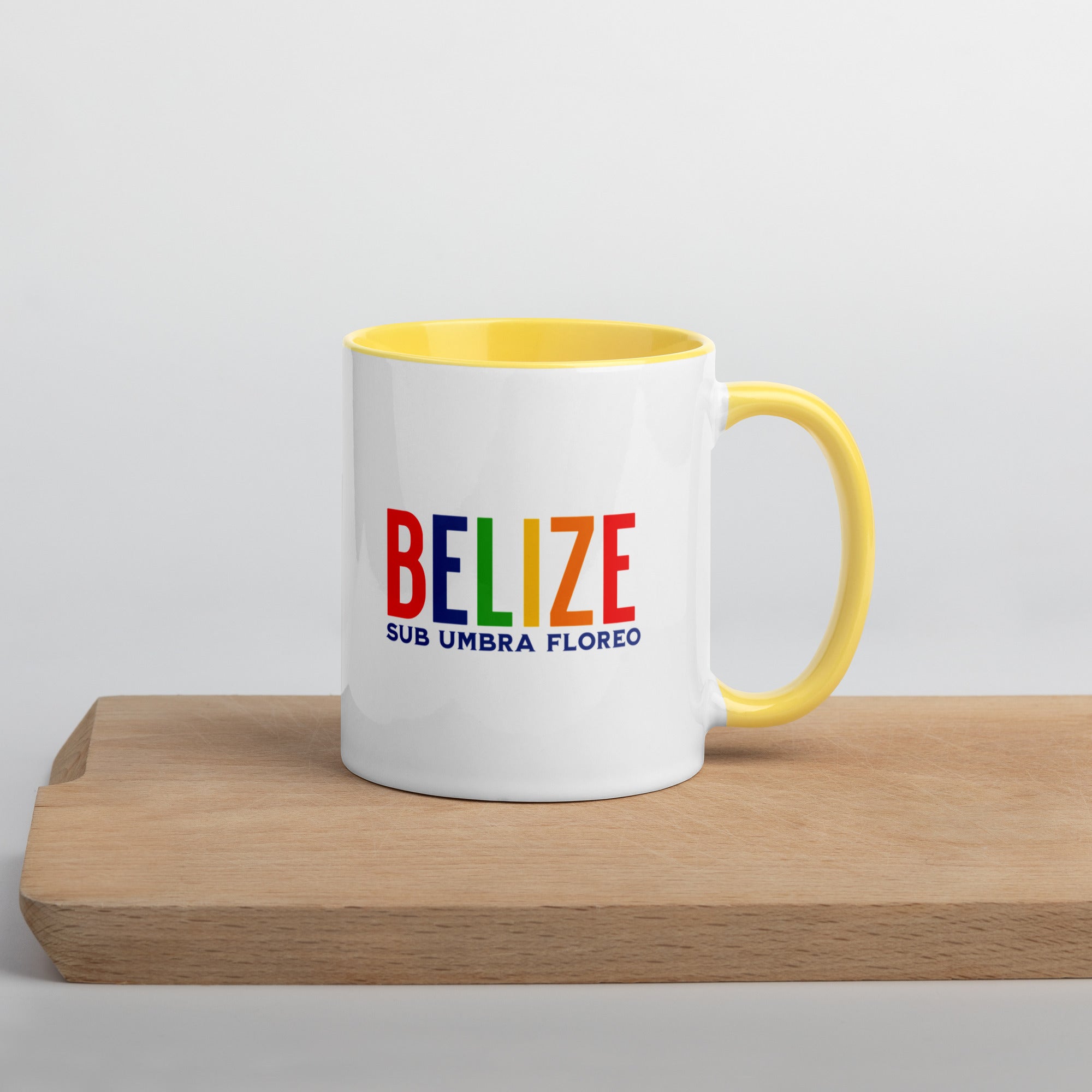 Mug de cerámica Belize Sub Umbra Floreo, diseño colorido, LATEA™.